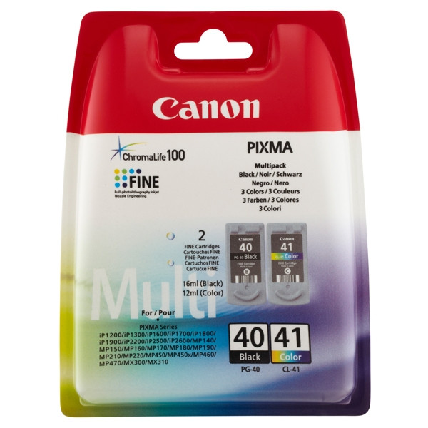 Canon Pakiet Canon PG-40 + CL-41 tusz czarny + kolor, oryginalny 0615B043 0615B051 018780 - 1