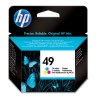 HP 49 (51649AE) tusz kolorowy, oryginalny 51649AE 030140