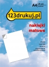 Naklejki A4 matowe (zawartość 25 kartek)  060500