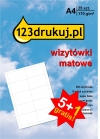 Promocja: 5 opakowań matowych wizytówek + 1 opakowanie GRATIS  060710