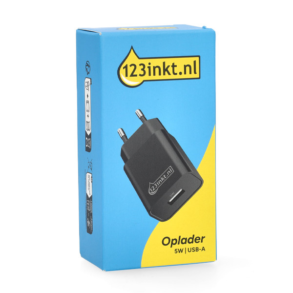 Ładowarka USB-A | 5W | czarna | 123drukuj 302913 - 5