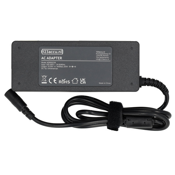 Ładowarka do laptopa uniwersalna 65 W z 20 końcówkami (20 V, 3,25 A), wersja 123drukuj ADR00238 - 2