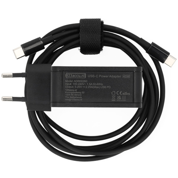 Ładowarka do laptopa uniwersalna USB-C (20 V, 2,25 A, 45 W), wersja 123drukuj ADR00260 - 2