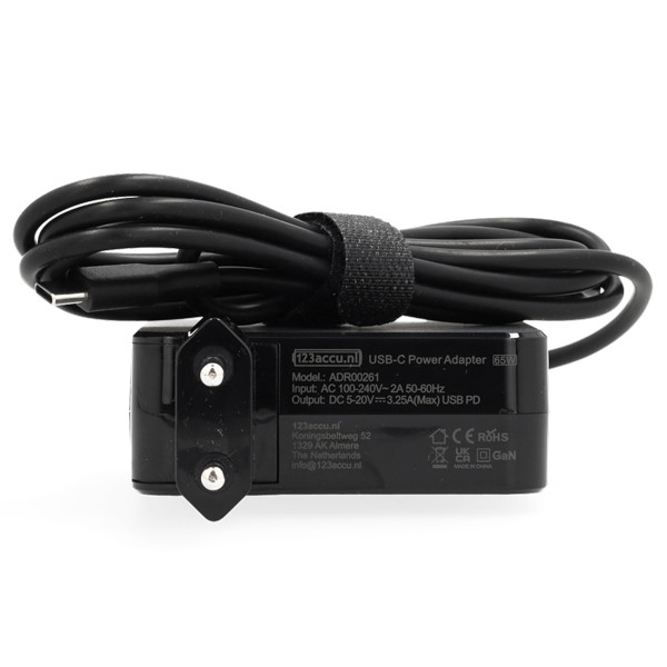 Ładowarka do laptopa uniwersalna USB-C (20 V, 3,25 A, 65 W), wersja 123drukuj ADR00261 - 2