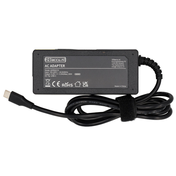 Ładowarka do laptopa uniwersalna USB-C (5 V - 20 V, 3,25 A, 65 W), wersja 123drukuj ADR00219 - 2