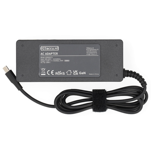 Ładowarka do laptopa uniwersalna USB-C (5 V - 20 V, 4,5 A, 90 W), wersja 123drukuj ADR00273 - 2
