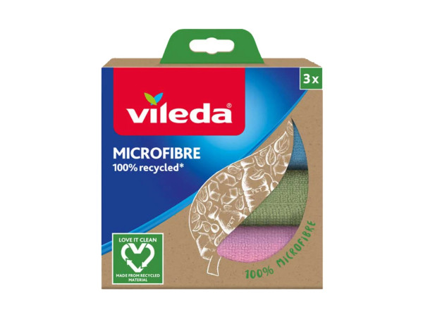 Ściereczka Vileda | mikrofibra 100% Recycled 3 szt. | 168310 545828 - 1