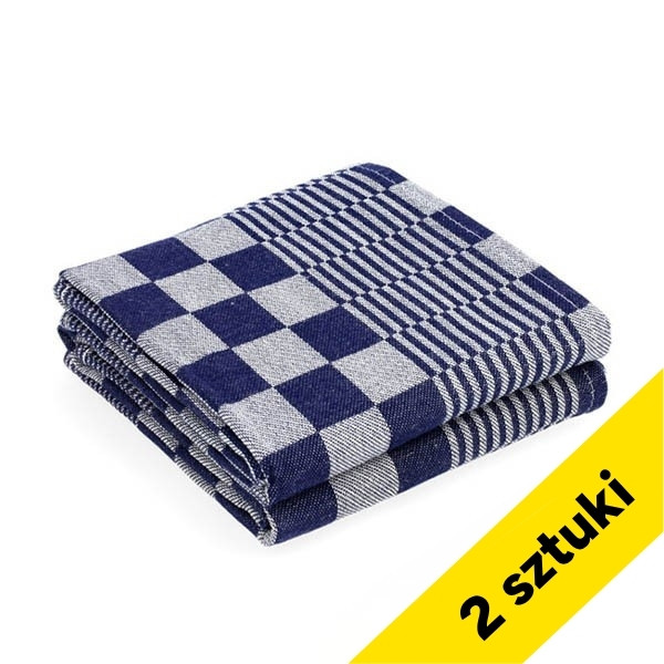 Ściereczki kuchenne 123drukuj 65 x 65 cm, granatowa krata (2 sztuki) SDR06462 - 1