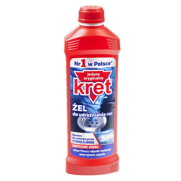 Żel do udrażniania rur Kret (500ml) 700202 - 1