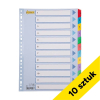 10x Przekładki tekturowe A4 numerowane, kolorowe (12 zakładek | 23 otwory), 123drukuj 301712 - 1