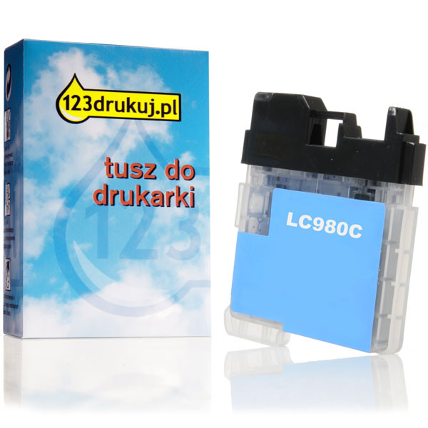 123drukuj zamiennik Brother LC-980C tusz niebieski LC980CC 028871 - 1