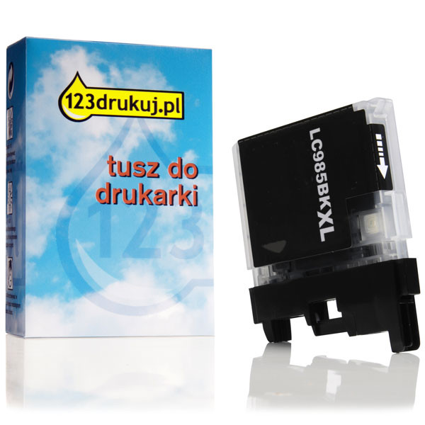 123drukuj zamiennik Brother LC-985BK XL tusz czarny, zwiększona pojemność LC985BKC 028326 - 1