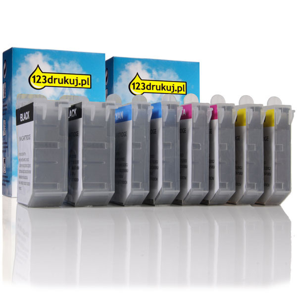 123drukuj zamiennik Promocja: 2 x komplet tuszów do serii LC-21 / LC-600 LC600BKC LC600CC LC600MC LC600YC 125600 - 1