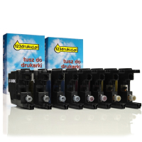 123drukuj zamiennik Zestaw promocyjny: 2 x komplet tuszów do serii LC-1240 (czarny + 3 kolory)
