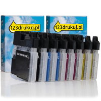 123drukuj zamiennik Zestaw promocyjny: 2 x komplet tuszów do serii LC-980 XL (czarny + 3 kolory)