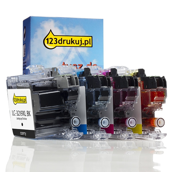 123drukuj zamiennik Zestaw promocyjny: komplet tuszów do serii Brother LC-3219 XL (czarny + 3 kolory)  127236 - 1