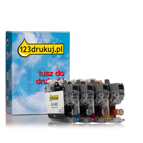 123drukuj zamiennik Zestaw promocyjny: komplet tuszów do serii LC-422: czarny + 3 kolory LC-422VALC 127260 - 1