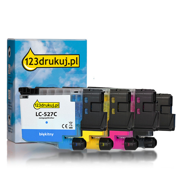 123drukuj zamiennik Zestaw promocyjny: komplet tuszów do serii LC-527 czarny + 3 kolory 051497 - 1