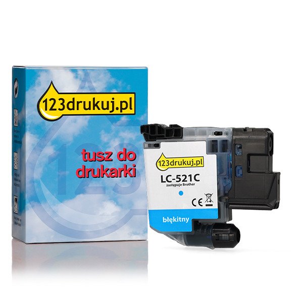 123drukuj zamiennik Brother LC-521C tusz niebieski 051473 - 1