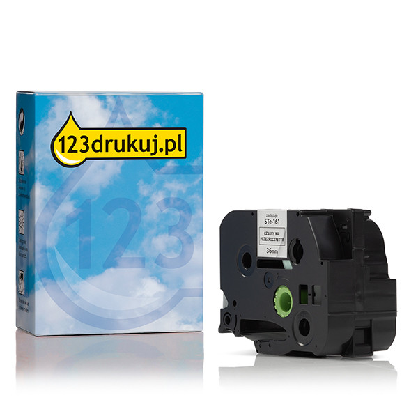 123drukuj zamiennik Brother STe-161 taśma kalkowa, czarny na przezroczystym 36 mm STe-161C 080695 - 1