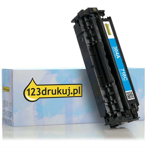 123drukuj zamiennik HP 304A (CC531A) toner niebieski CC531AC 039825 - 1