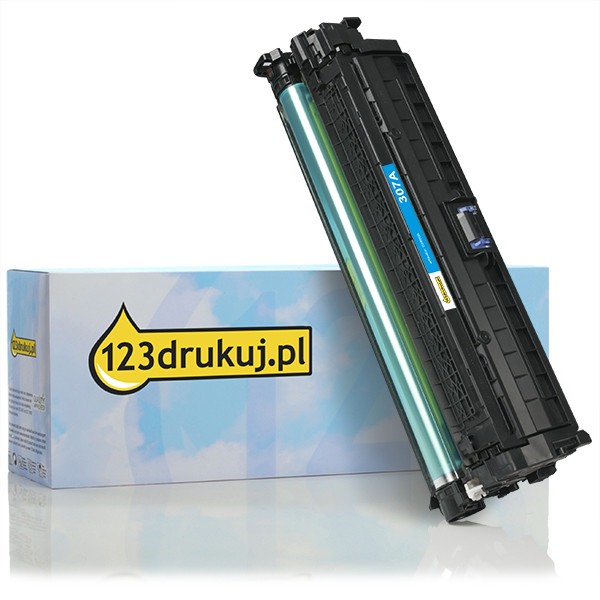 123drukuj zamiennik HP 307A (CE741A) toner niebieski CE741AC 039905 - 1