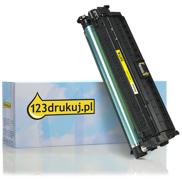 123drukuj zamiennik HP 307A (CE742A) toner żółty CE742AC 039907 - 1