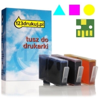 123drukuj zamiennik HP 364XL zestaw tuszów kolorowych: niebieski/czerwony/żółty (Z CHIPEM) CB323EEC CB324EEC CB325EEC 044190