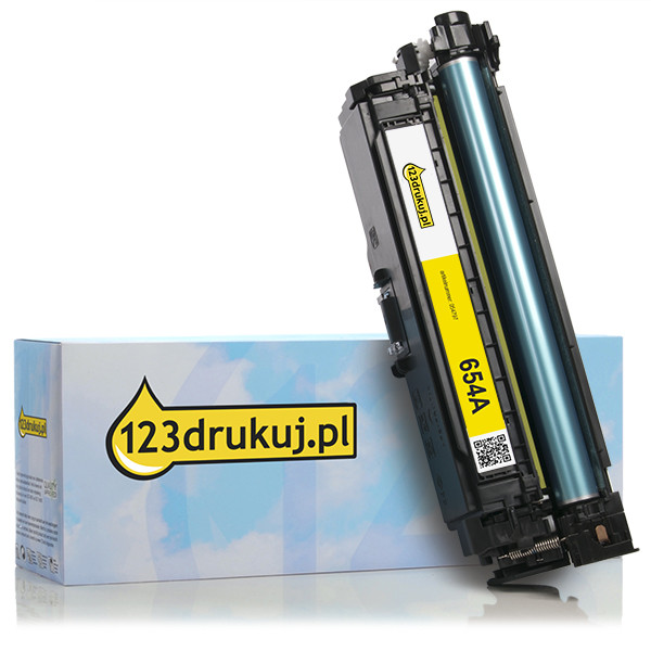 123drukuj zamiennik HP 654A (CF332A) toner żółty CF332AC 054797 - 1