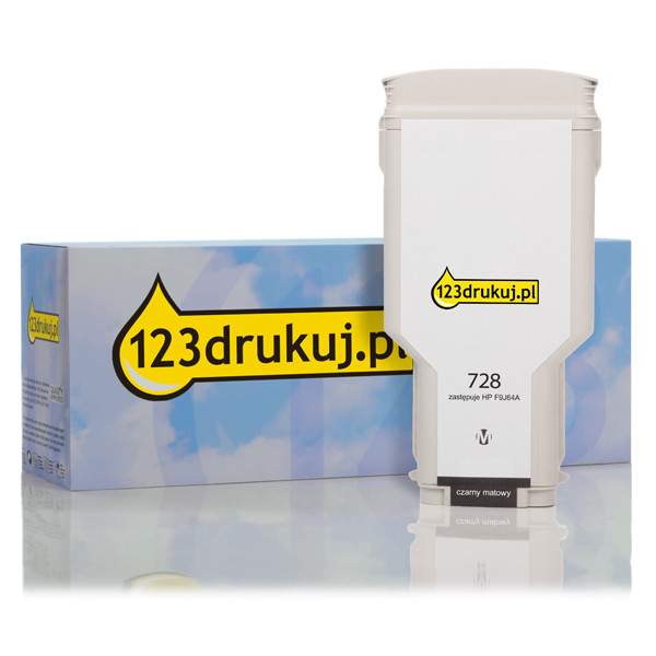 123drukuj zamiennik HP 728 (F9J64A) tusz czarny matowy F9J64AC 044483 - 1