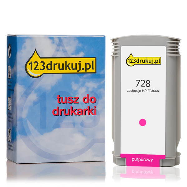 123drukuj zamiennik HP 728 (F9J66A) tusz czerwony, zwiększona pojemność F9J66AC 044493 - 1