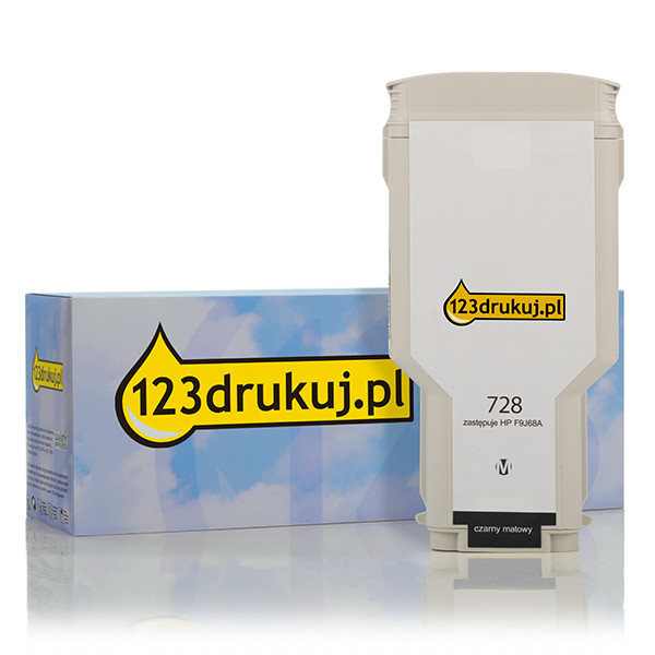 123drukuj zamiennik HP 728 (F9J68A) tusz czarny matowy, extra zwiększona pojemność F9J68AC 044497 - 1