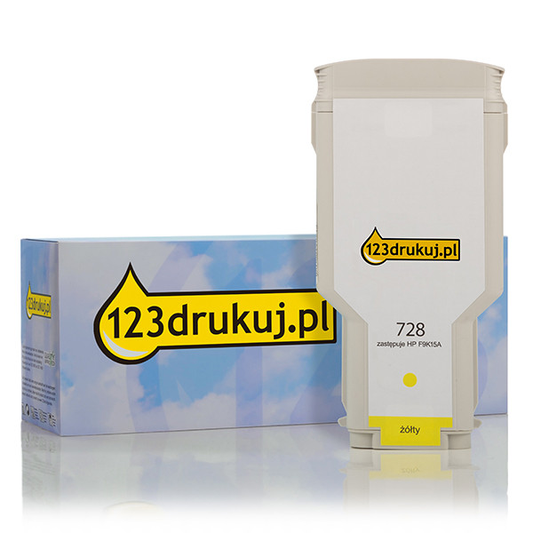 123drukuj zamiennik HP 728 (F9K15A) tusz żółty, extra zwiększona pojemność F9K15AC 044503 - 1