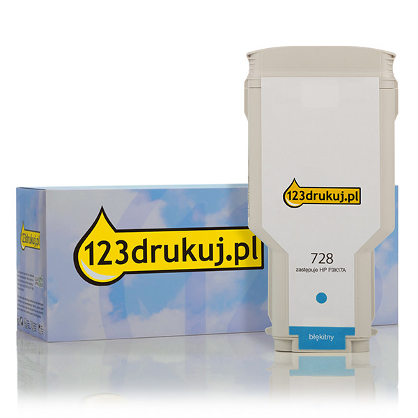 123drukuj zamiennik HP 728 (F9K17A) tusz niebieski, extra zwiększona pojemność F9K17AC 044499 - 1