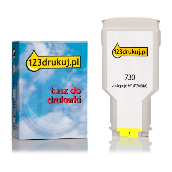 123drukuj zamiennik HP 730 (P2V64A) tusz żółty P2V64AC 055257 - 1