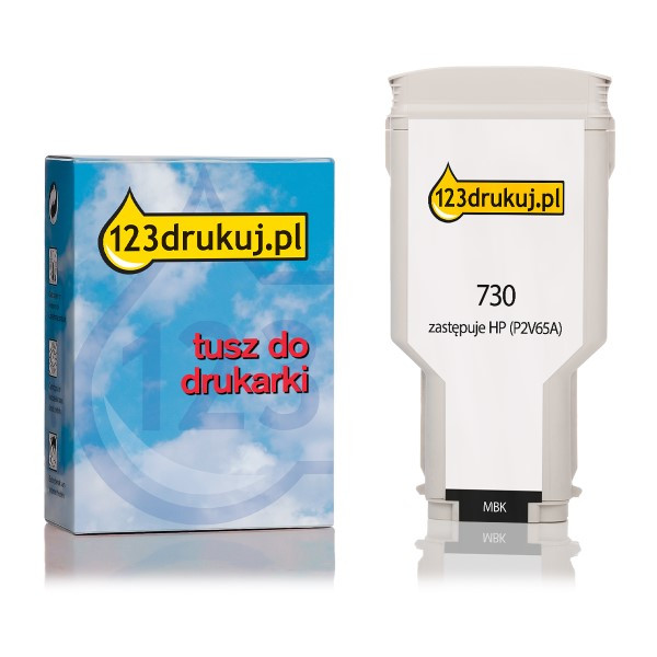 123drukuj zamiennik HP 730 (P2V65A) tusz czarny matowy P2V65AC 055249 - 1