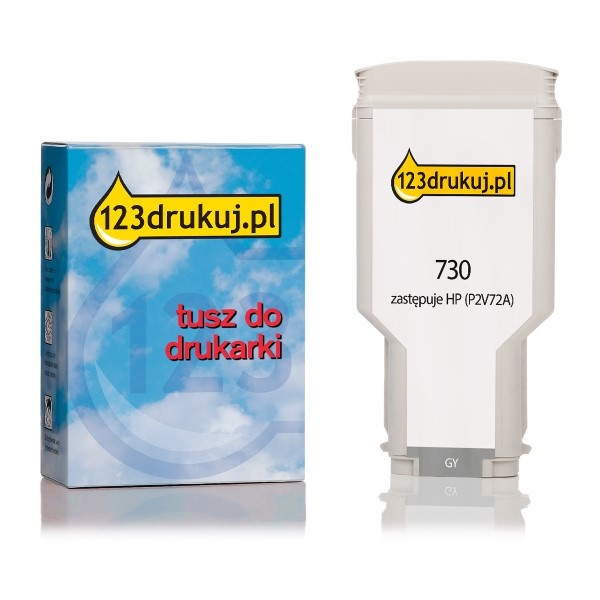 123drukuj zamiennik HP 730 (P2V72A) tusz szary, zwiększona pojemność P2V72AC 055271 - 1