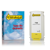 123drukuj zamiennik HP 738 (498N7A) tusz żółty 498N7AC 093285