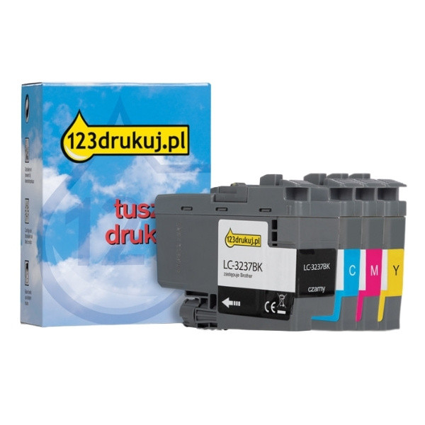 123drukuj zamiennik Zestaw promocyjny: komplet tuszów do serii LC-3237 (czarny + 3 kolory)  144861 - 1