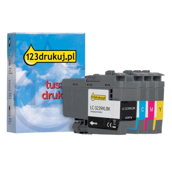 123drukuj zamiennik Zestaw promocyjny: komplet tuszów do serii LC-3239XL (czarny + 3 kolory)  144862 - 1