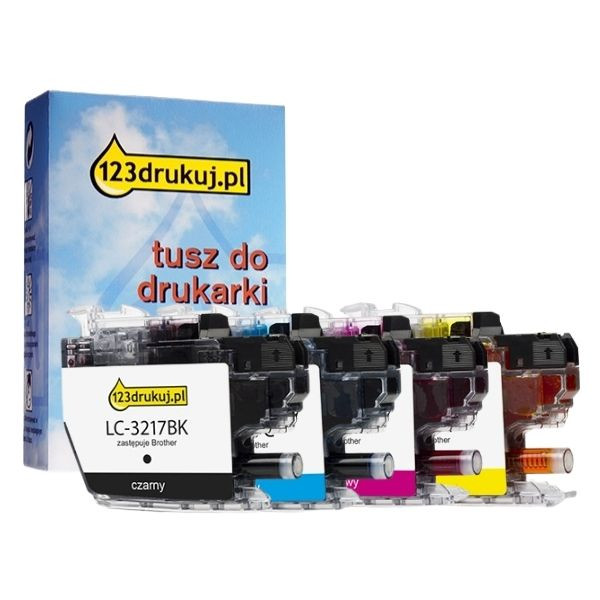 123drukuj zamiennik Zestaw promocyjny: komplet tuszów do serii LC-3617 (czarny + 3 kolory)  144859 - 1