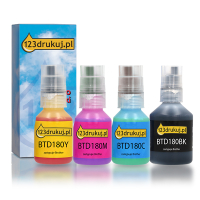 123drukuj zamiennik zestaw promocyjny: Brother BTD180 czarny + 3 kolory 051513