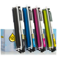 123drukuj zamiennik zestaw promocyjny: HP 130A CF350A, CF351A, CF352A, CF353A czarny + 3 kolory  130045