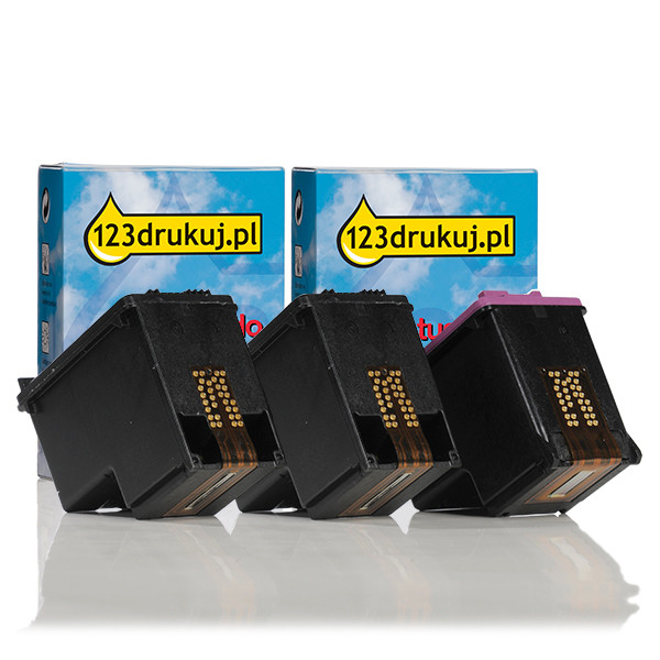 123drukuj zamiennik zestaw promocyjny: HP 300XL 2x czarny + HP 300XL kolor 055077 - 1