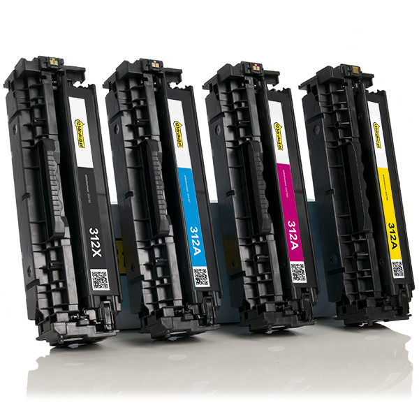 123drukuj zamiennik zestaw promocyjny: HP 312 CF380X, CF381A, CF382A, CF383A czarny + 3 kolory  130044 - 1