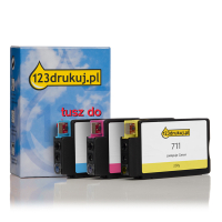 123drukuj zamiennik zestaw promocyjny: HP 711 (P2V32A) 3 kolory