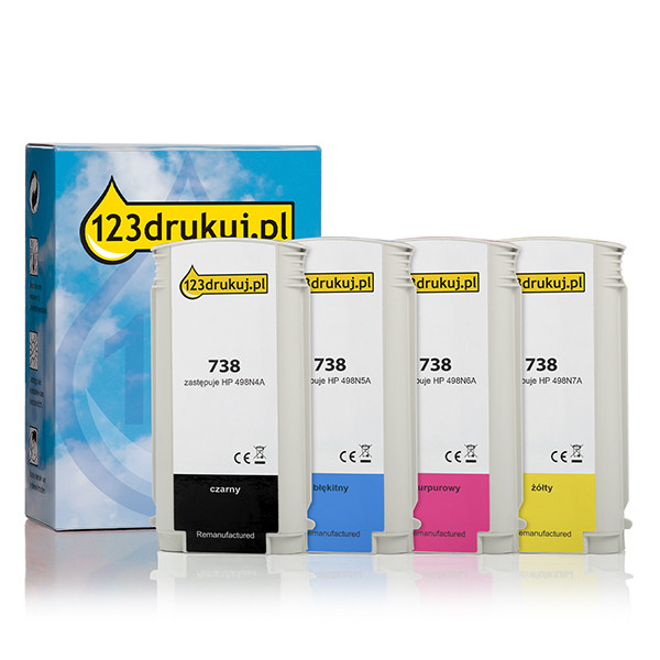 123drukuj zamiennik zestaw promocyjny: HP 738 czarny + 3 kolory  160111 - 1