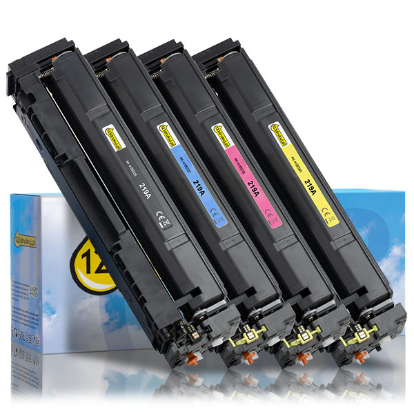 123drukuj zamiennik zestaw promocyjny HP 219A: HP W2190A, W2191A, W2192A, W2193A czarny + 3 kolory 093709 - 1