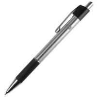 123inkt Ołówek automatyczny 0,7 mm z gumowym uchwytem, 123 (srebrny) 77507C 892277C P207C 300359
