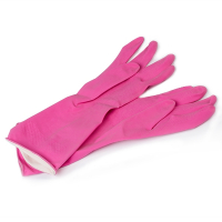 Rękawice gumowe (różowe/żółte), rozmiar L